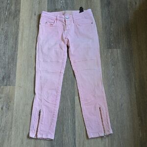 Closed Pink Moto-Style Skinny Jeans